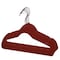 Home Basics 10 Piece Velvet Hanger, Burgundy FH45007 - alternate 1